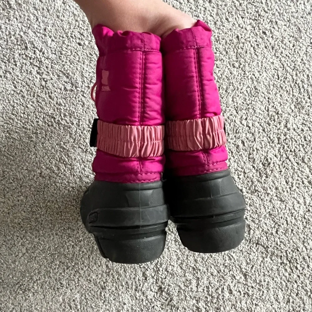Sorel Flurry Winter Snow Boots Toddler Size 8 Pink Lined Insulated Girls Kids